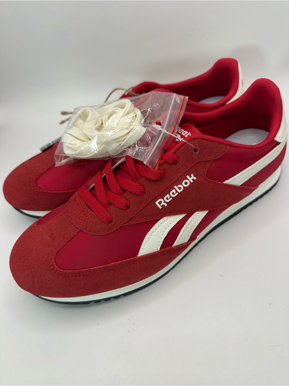 Reebok Red & White Retro Runner Sneakers